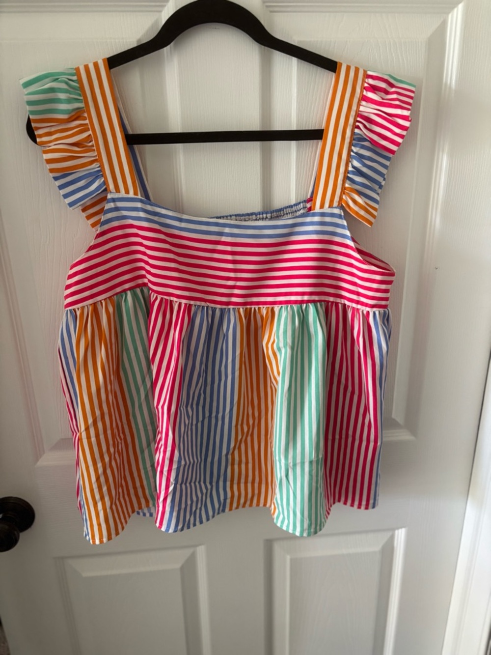 THML Multicolor Striped Ruffle Tank Top - Picture 2 of 3